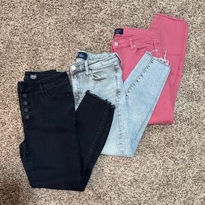 🖤🩶🩷Women's Jeans Set - Black, Grey, Salmon Pink, 6